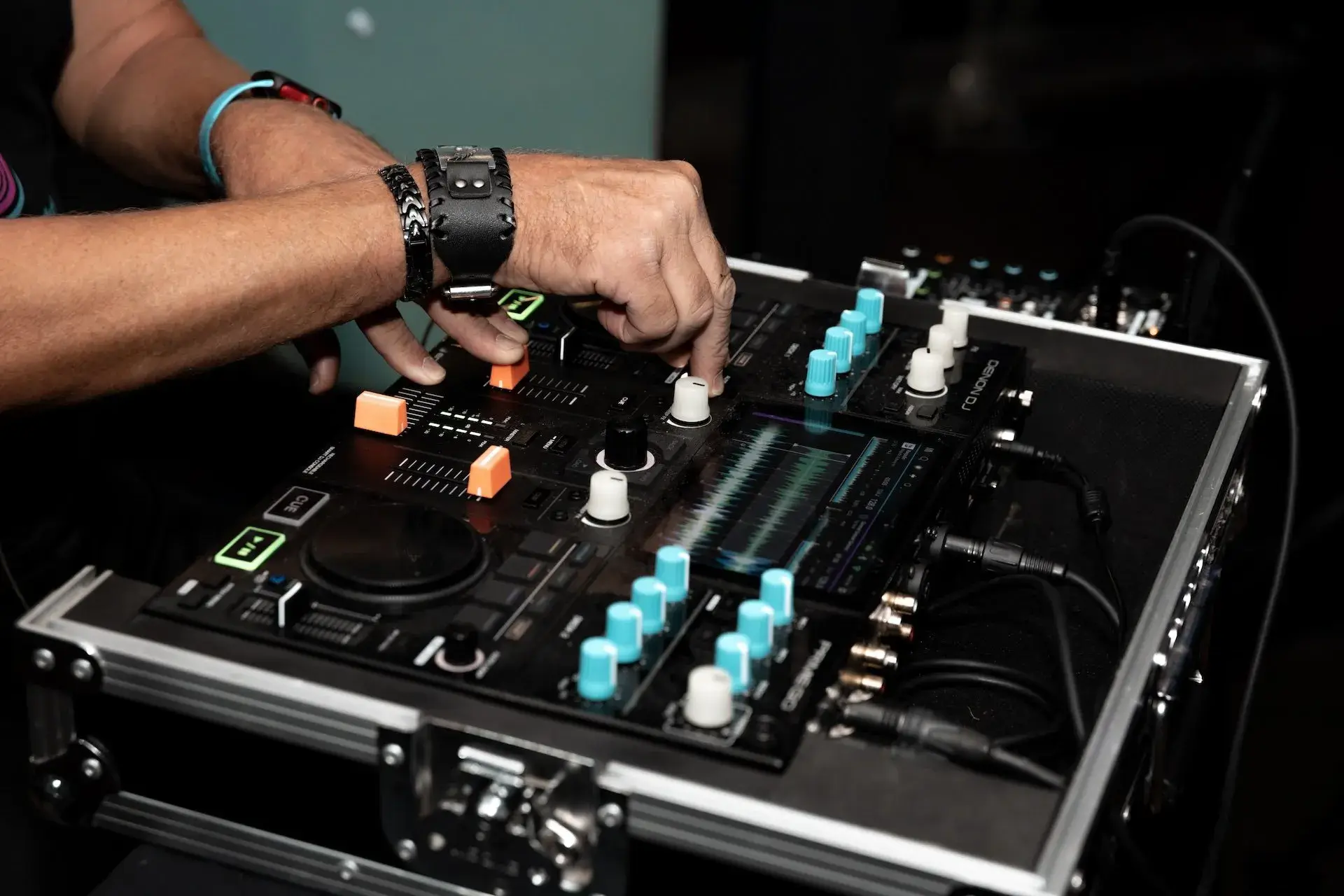 DJ Scott-E managing sound layout architecture at a premium Perth corporate event